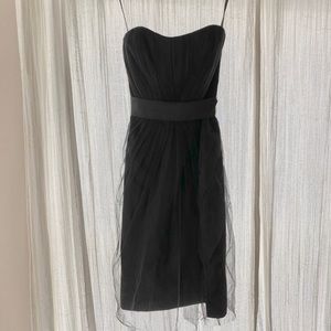 White by Vera Wang black tulle overlay dress